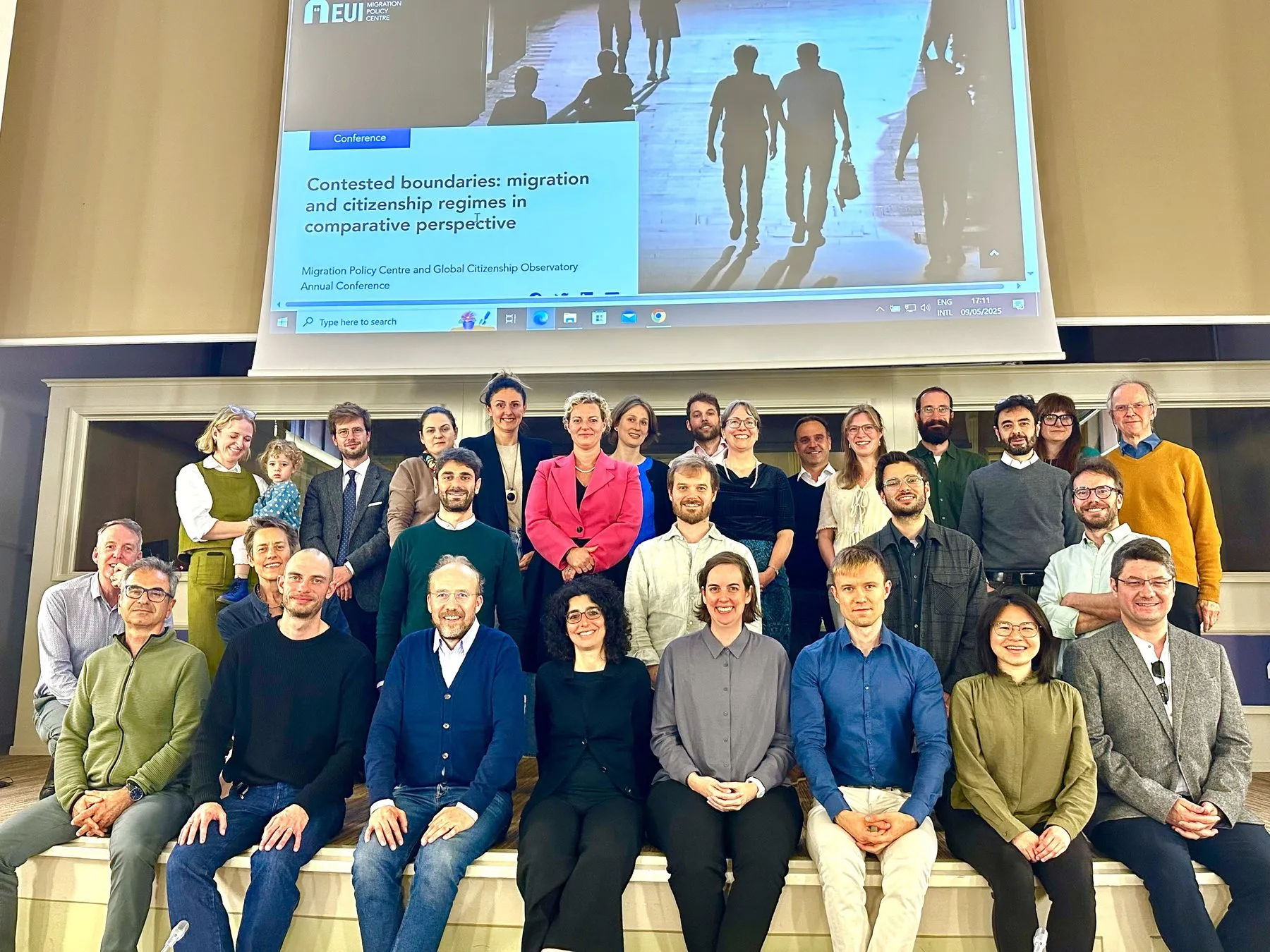 Group photo of conference participants at the European University Institute